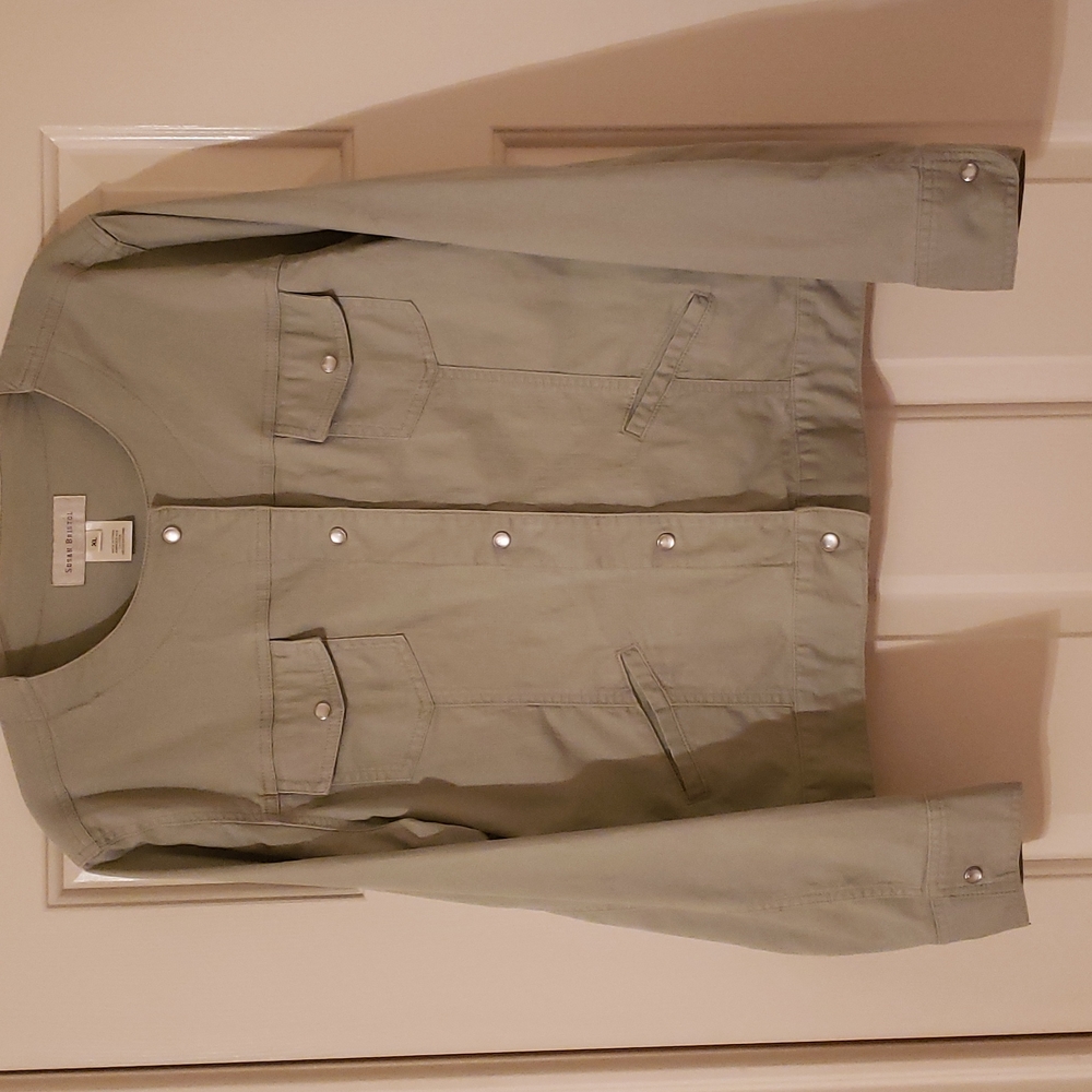 Susan Bristol Pearl Snap Closure Jacket Sz XL